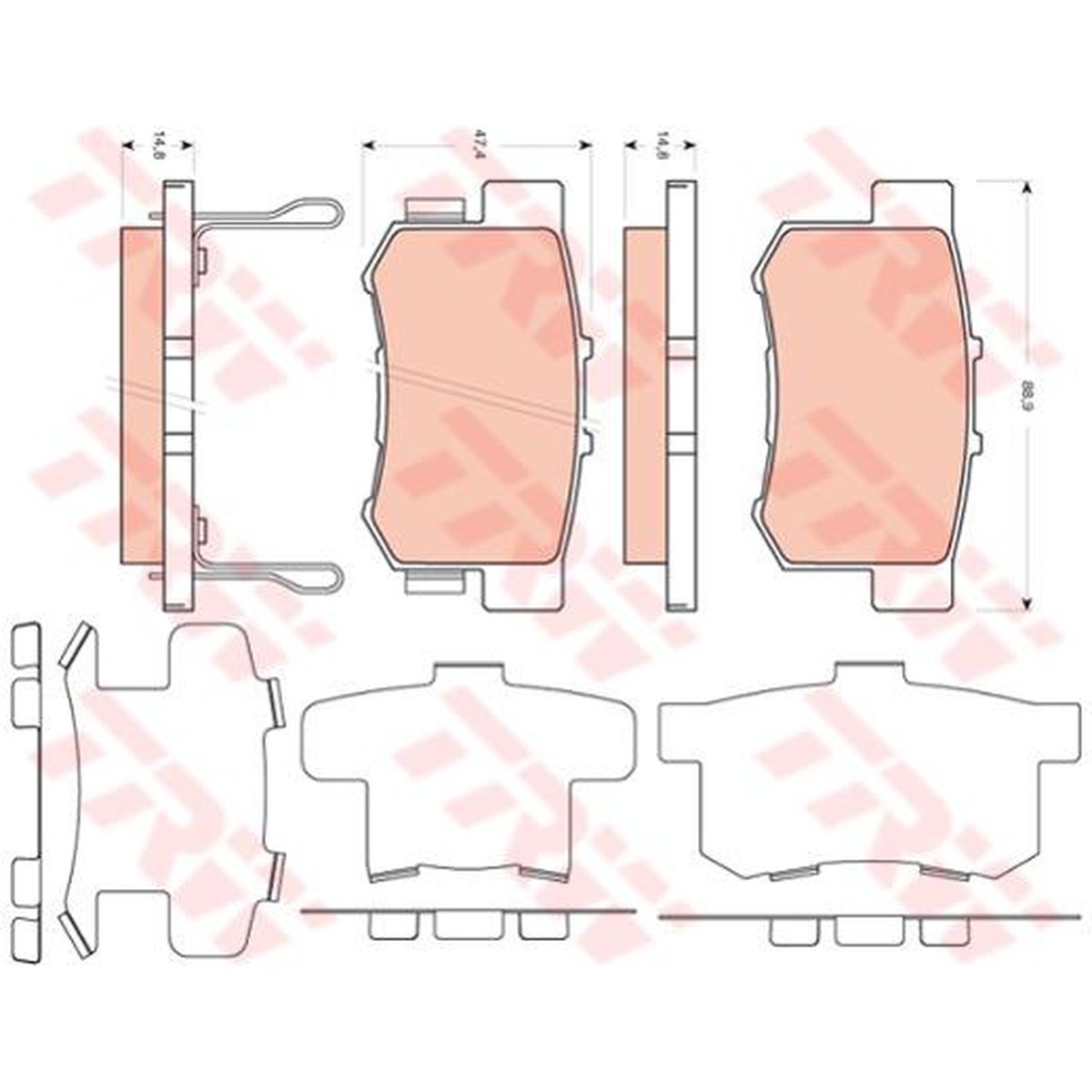 TRW Cotec Brake Pad Set GDB3447