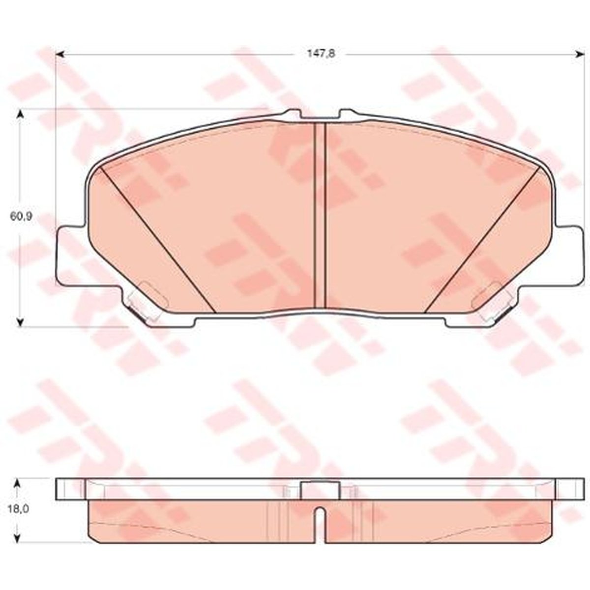 TRW Cotec Brake Pad Set GDB3455