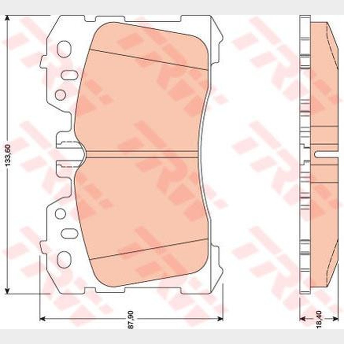 TRW Cotec Brake Pad Set GDB3473