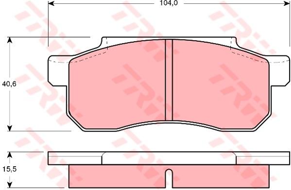 TRW Cotec Brake Pad Set GDB361