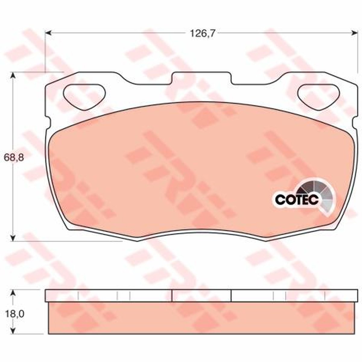 TRW Cotec Brake Pad Set Front GDB395
