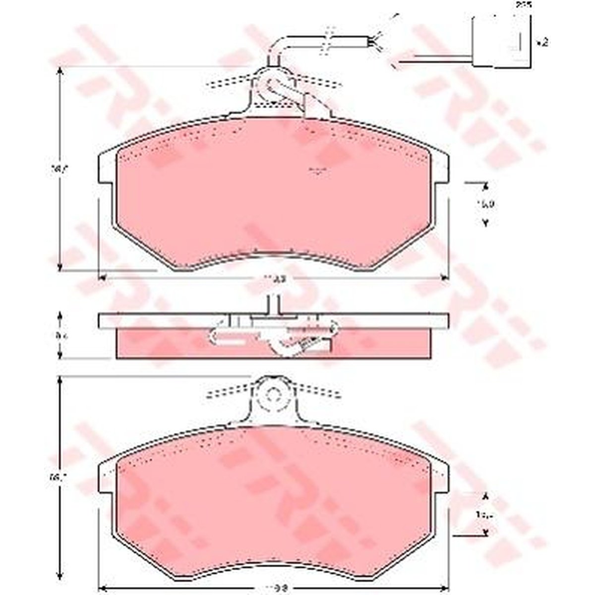 TRW Cotec Brake Pad Set Front GDB404