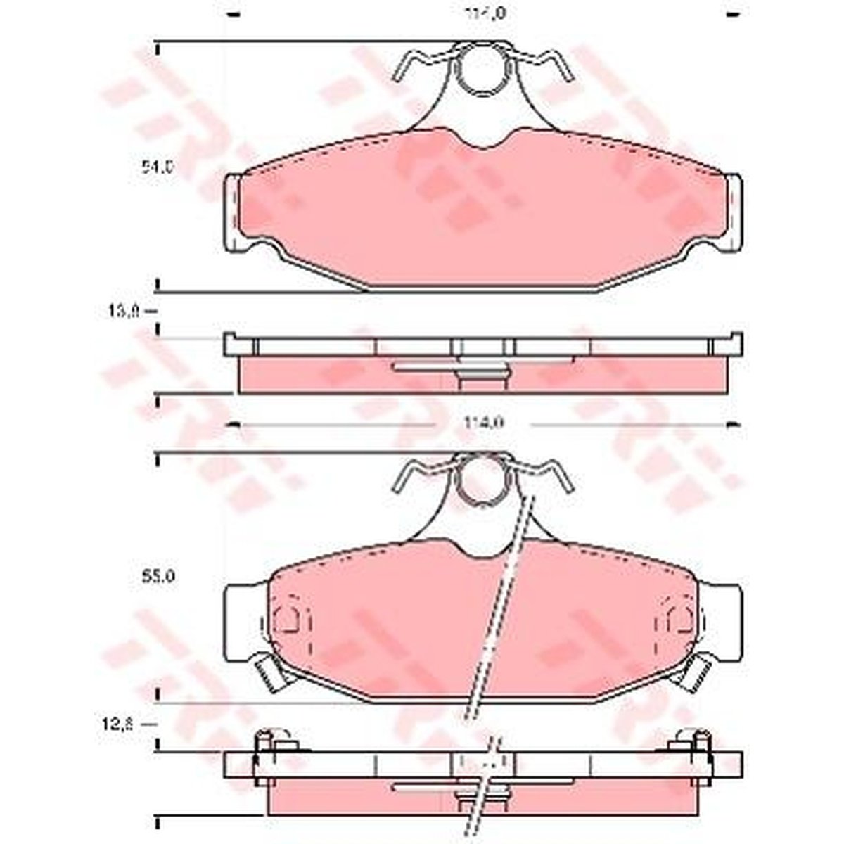 TRW Cotec Brake Pad Set Rear GDB4089
