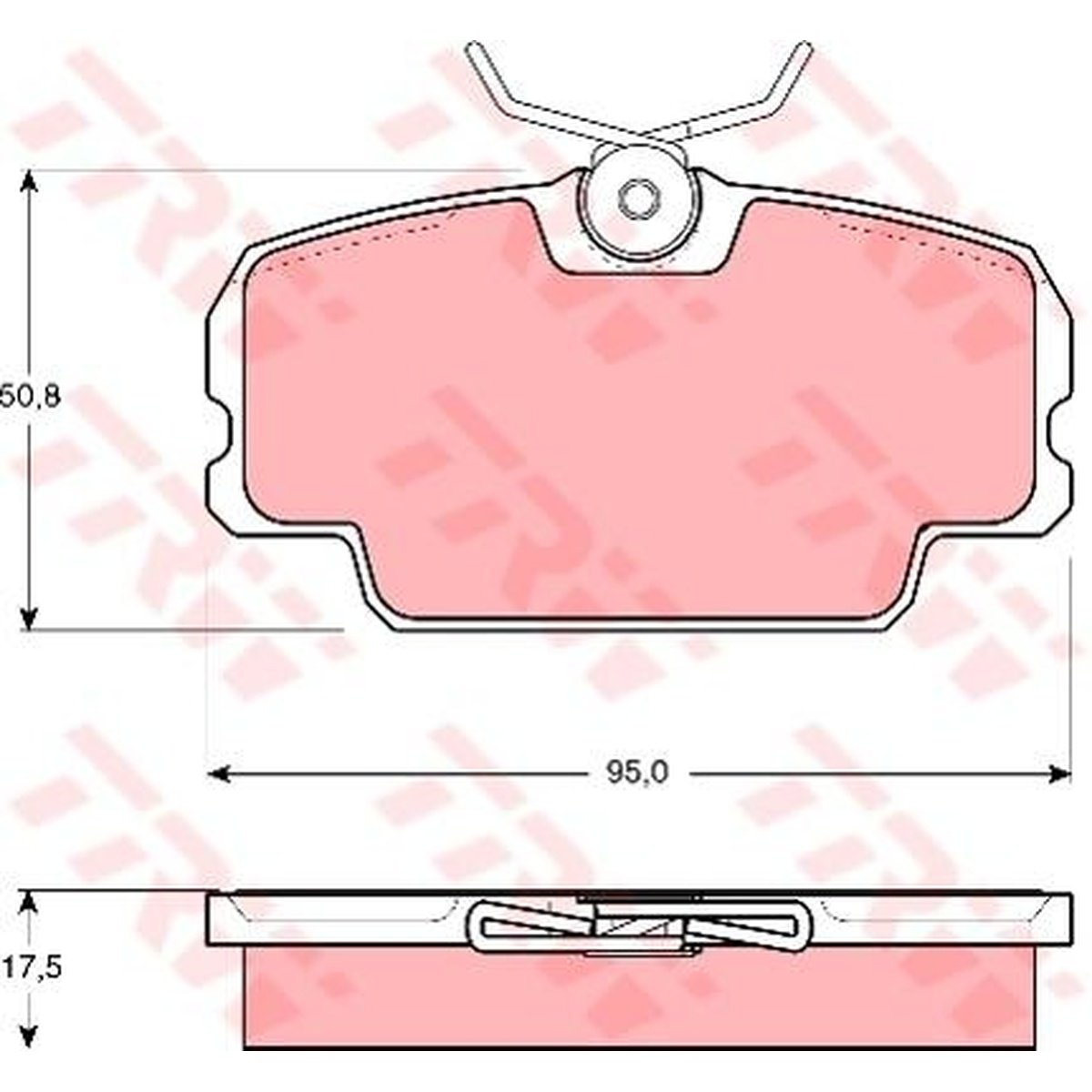TRW Cotec Brake Pad Set Front GDB434