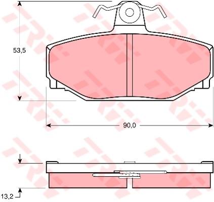 TRW Cotec Brake Pad Set Front GDB442
