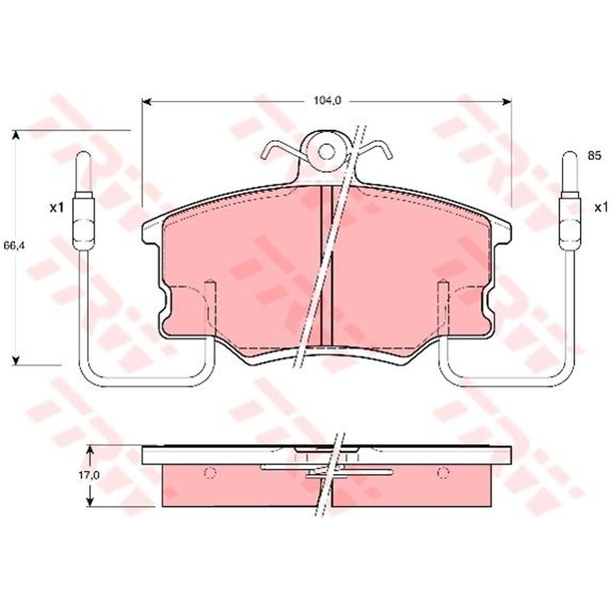 TRW Cotec Brake Pad Set Front GDB464