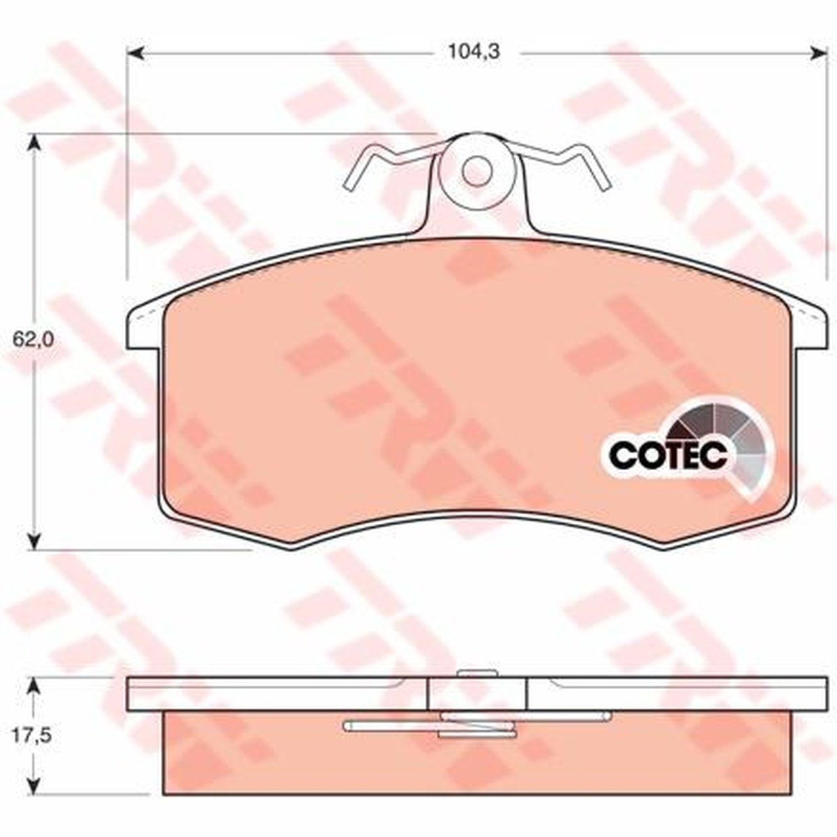 TRW Cotec Brake Pad Set GDB469