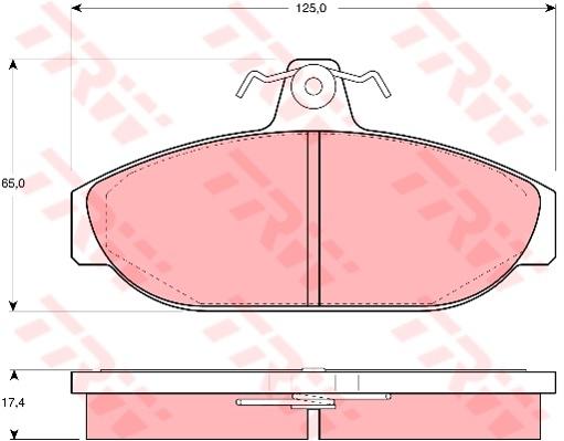 TRW Cotec Brake Pad Set Front GDB482