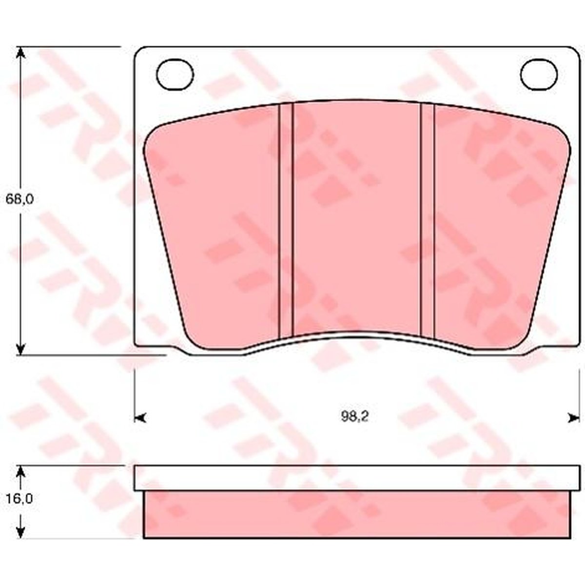 TRW Cotec Brake Pad Set Front GDB531