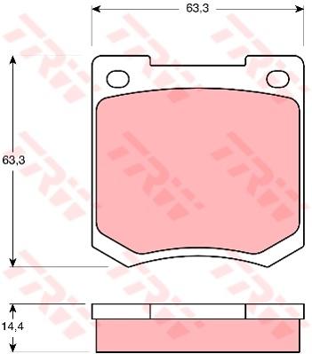TRW Cotec Brake Pad Set Front GDB535