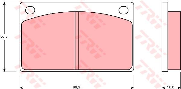 TRW Cotec Brake Pad Set Front GDB576