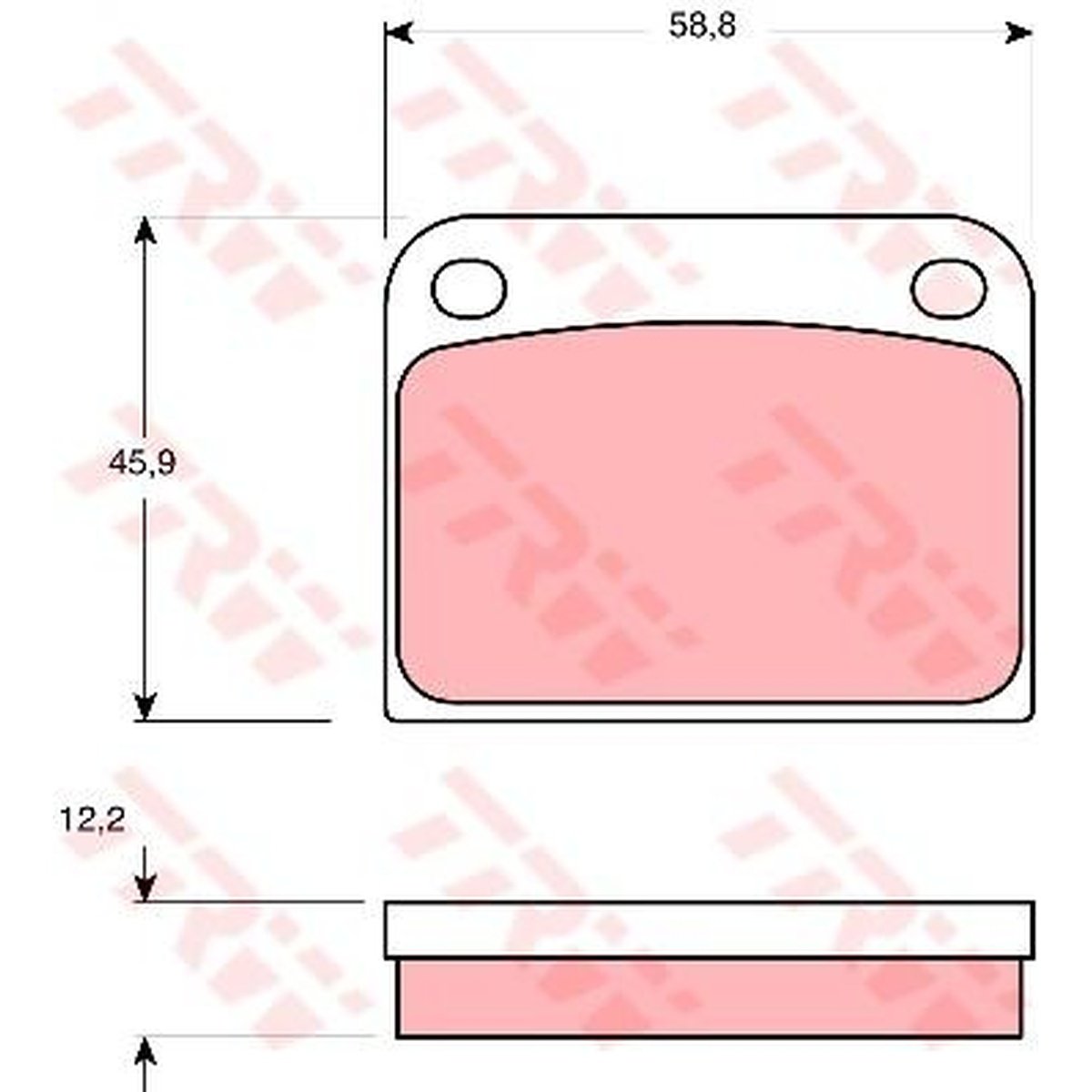 TRW Cotec Brake Pad Set Rear GDB594
