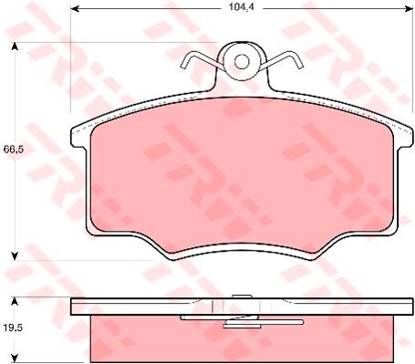 TRW Cotec Brake Pad Set Front GDB628
