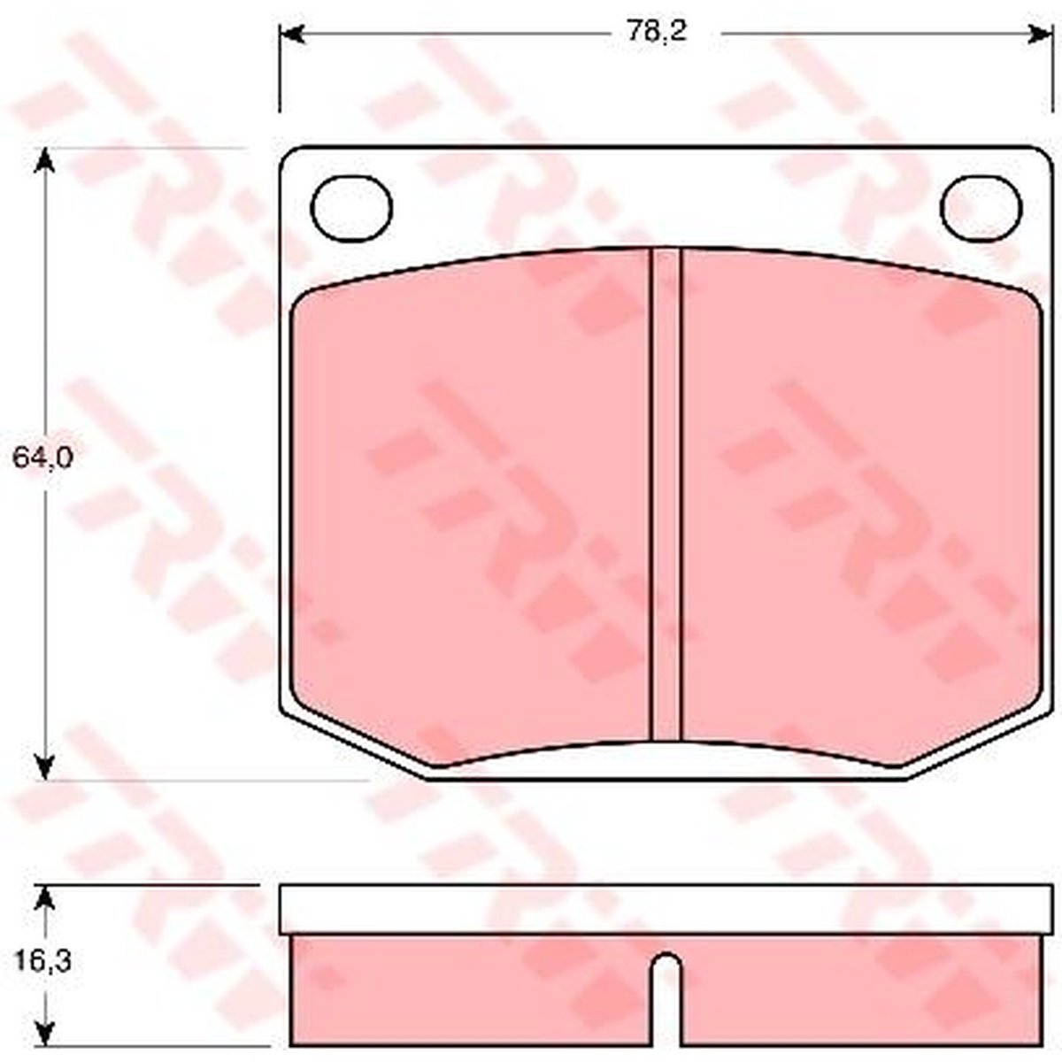 TRW Cotec Brake Pad Set Front GDB637