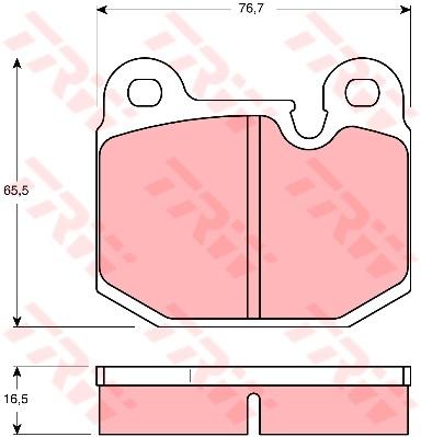 TRW Cotec Brake Pad Set GDB654