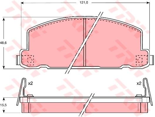 TRW Cotec Brake Pad Set GDB749
