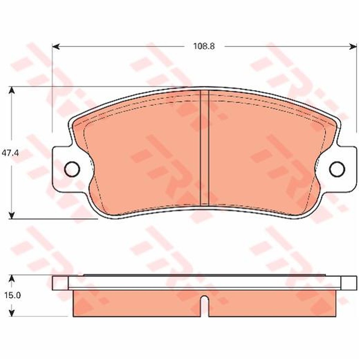 TRW Cotec Brake Pad Set Rear GDB7553