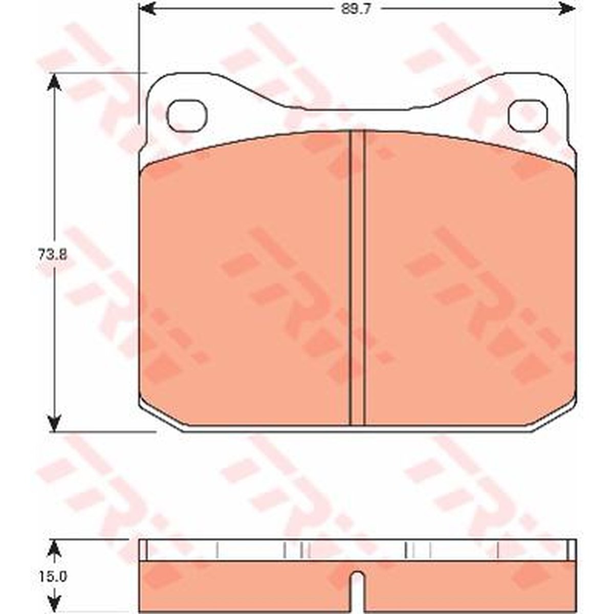 TRW Cotec Brake Pad Set Front GDB7572