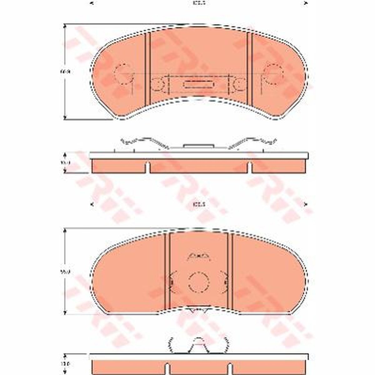 TRW Cotec Brake Pad Set Rear GDB7598