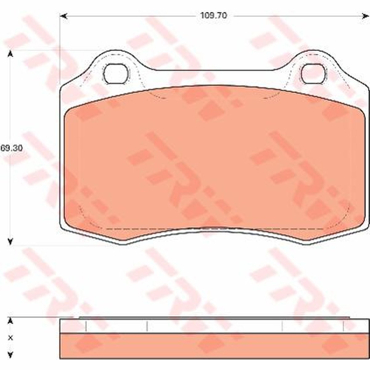 TRW Cotec Brake Pad Set Front GDB7678