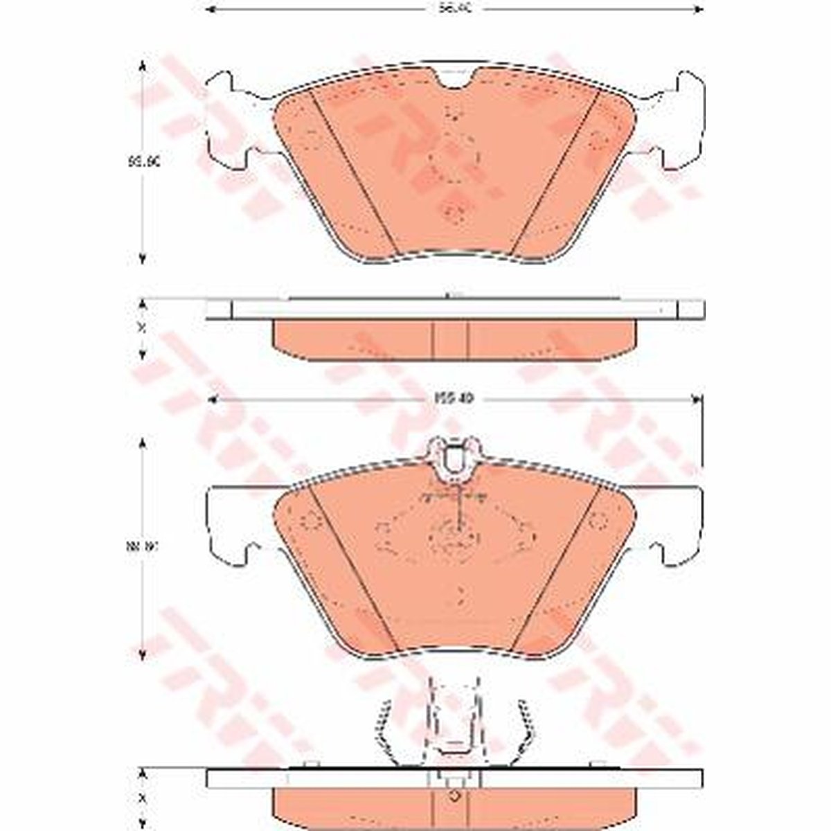 TRW Cotec Brake Pad Set GDB7681