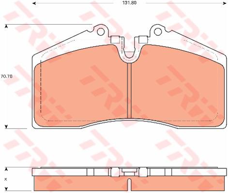 TRW Cotec Brake Pad Set GDB7701