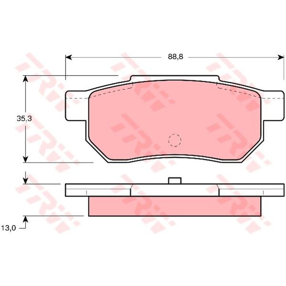 TRW Cotec Brake Pad Set Rear GDB775