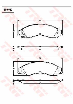 TRW Cotec Brake Pad Set GDB7789