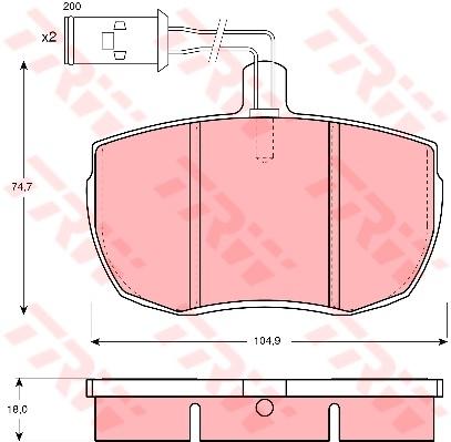 TRW Cotec Brake Pad Set GDB779