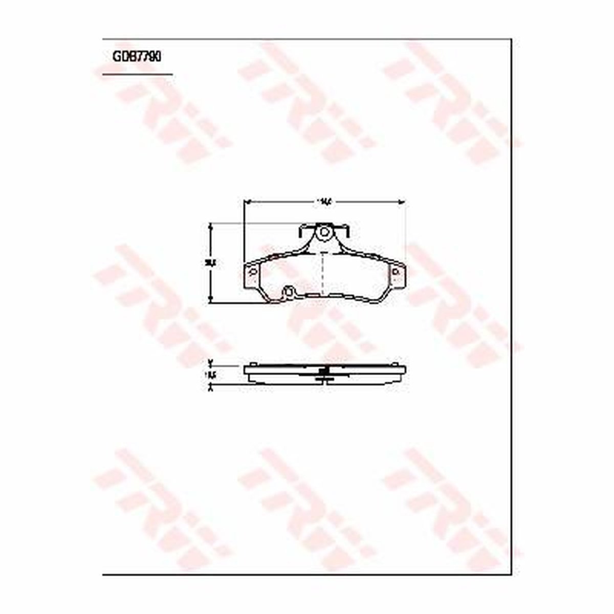 TRW Cotec Brake Pad Set GDB7790