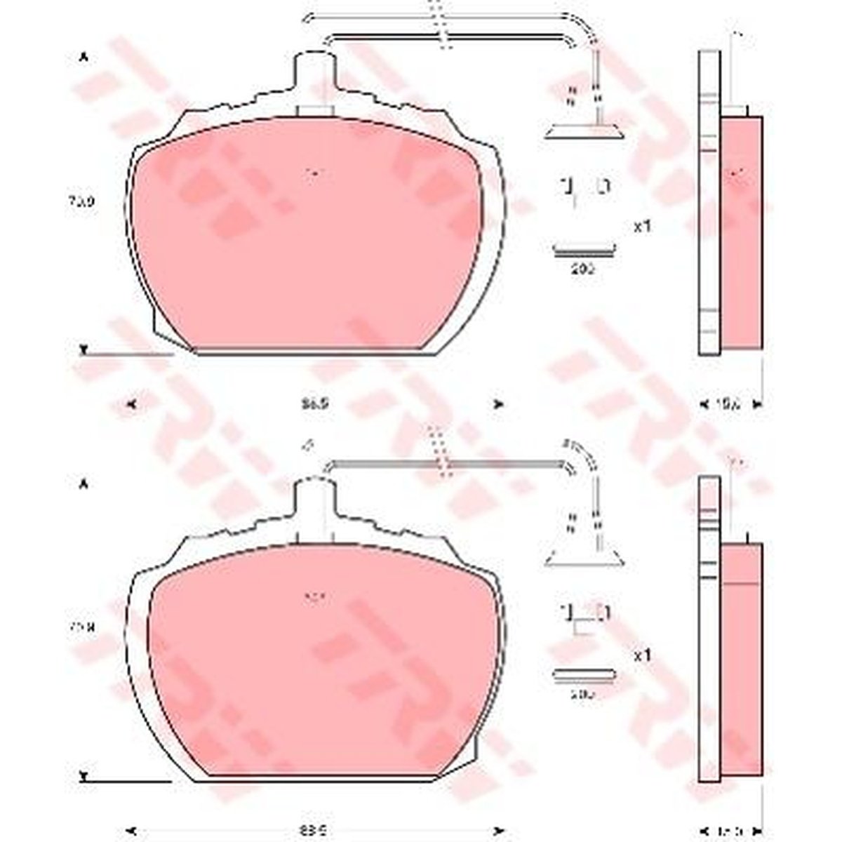 TRW Cotec Brake Pad Set GDB783