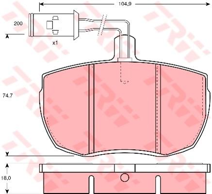 TRW Cotec Brake Pad Set GDB789