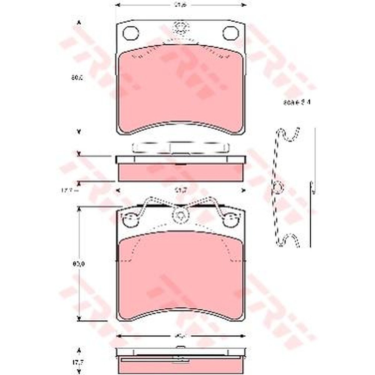 TRW Cotec Brake Pad Set GDB791