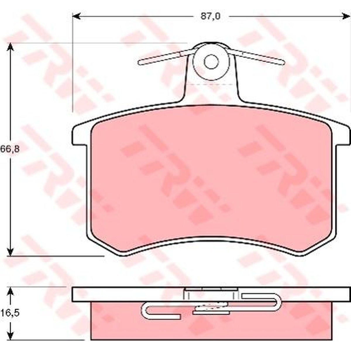 TRW Cotec Brake Pad Set Rear GDB814