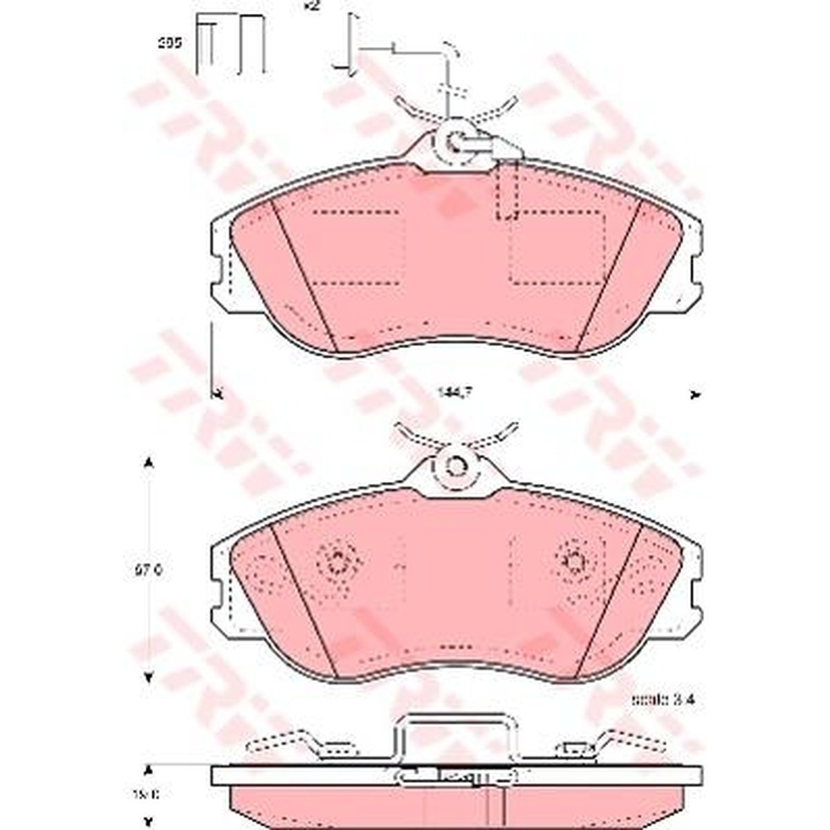 TRW Cotec Brake Pad Set GDB816
