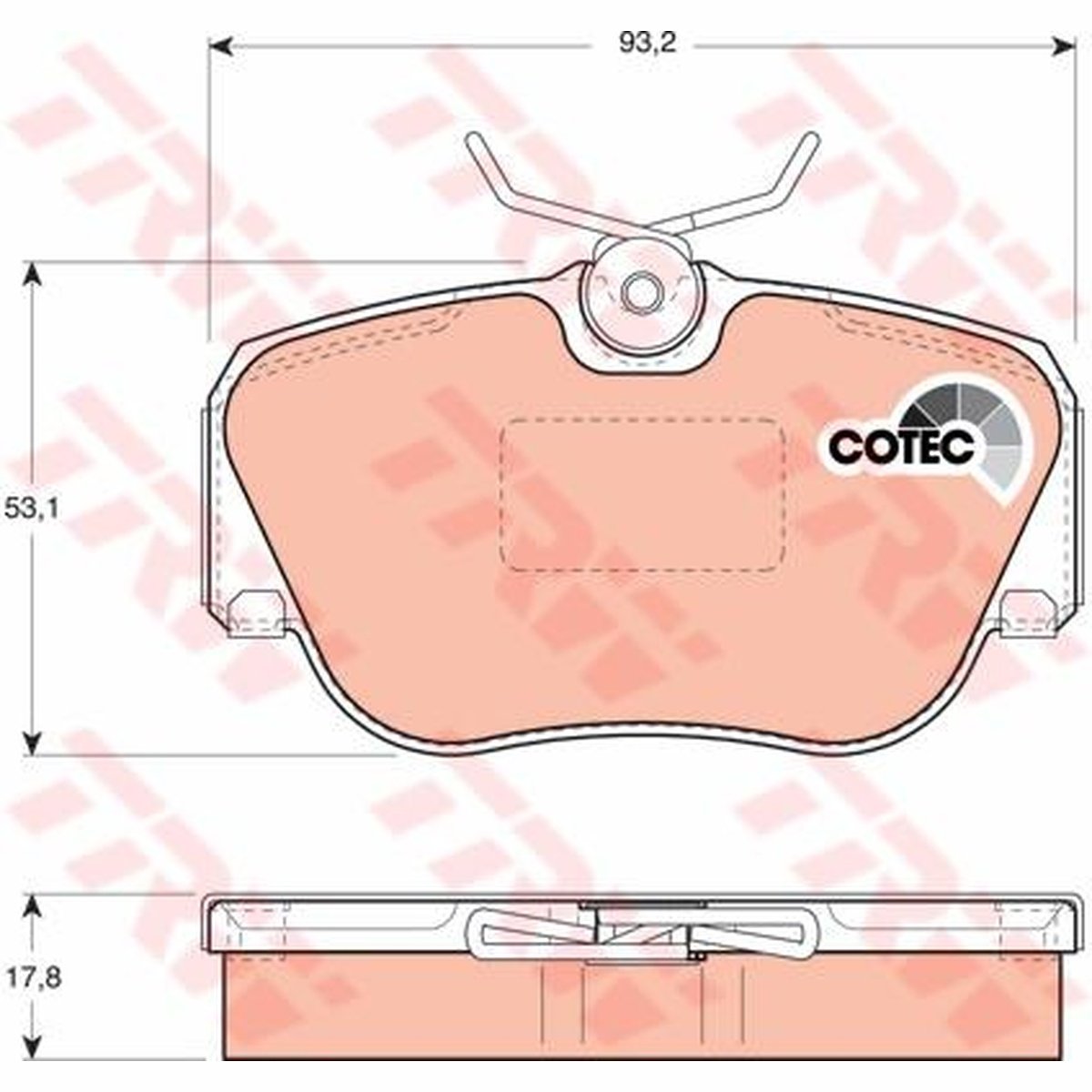 TRW Cotec Brake Pad Set Front GDB817