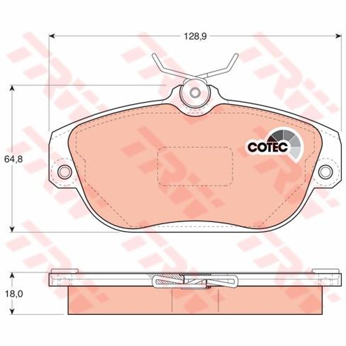 TRW Cotec Brake Pad Set Front GDB837
