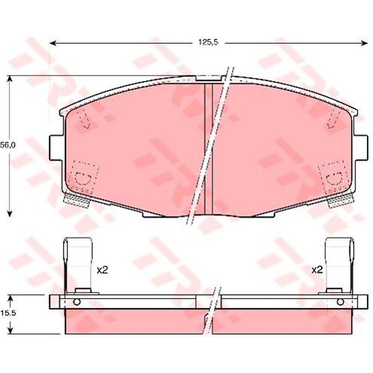 TRW Cotec Brake Pad Set Front GDB880
