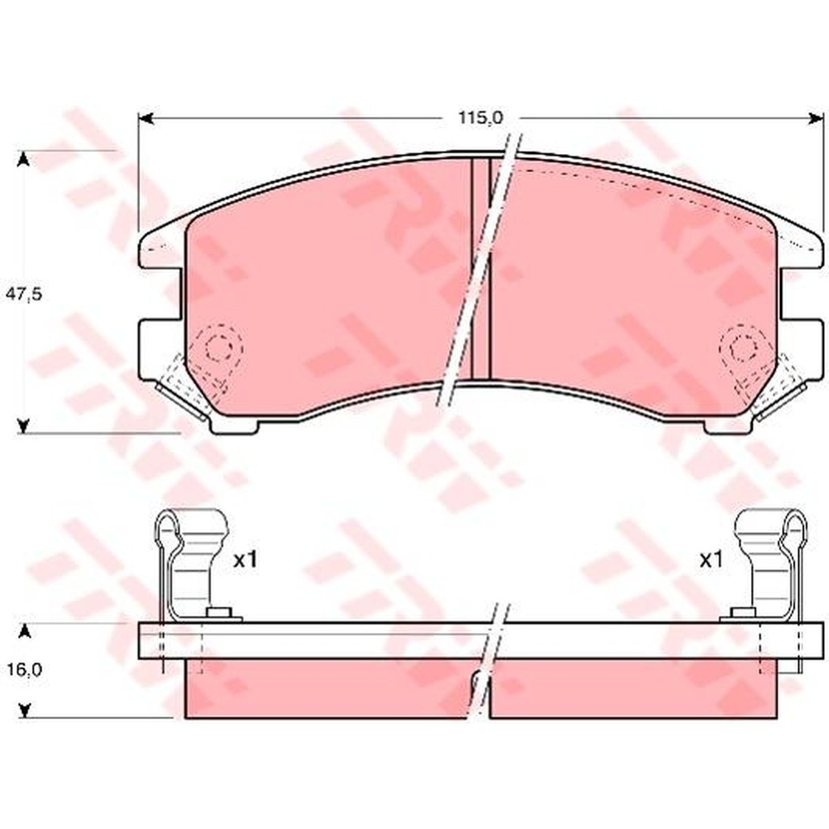 TRW Cotec Brake Pad Set Front GDB882