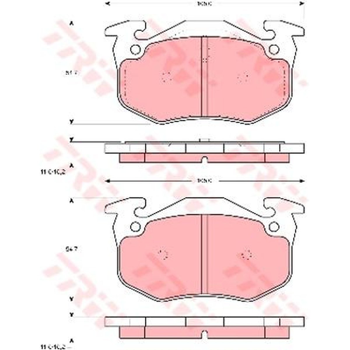 TRW Cotec Brake Pad Set GDB905