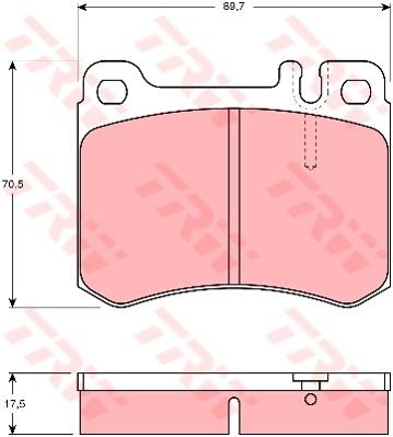 TRW Cotec Brake Pad Set GDB929