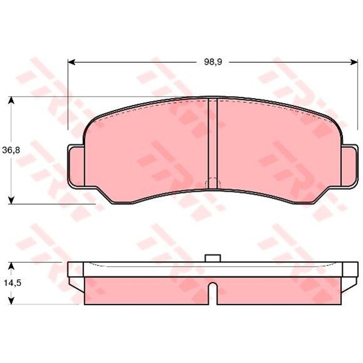 TRW Cotec Brake Pad Set Rear GDB946