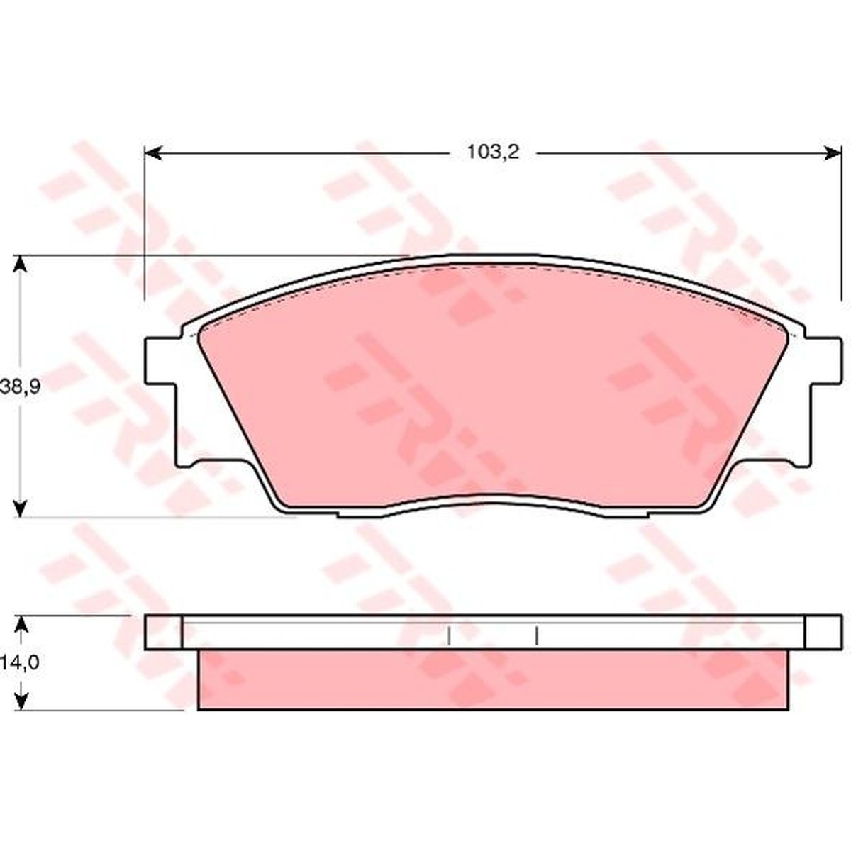 TRW Cotec Brake Pad Set Front GDB991