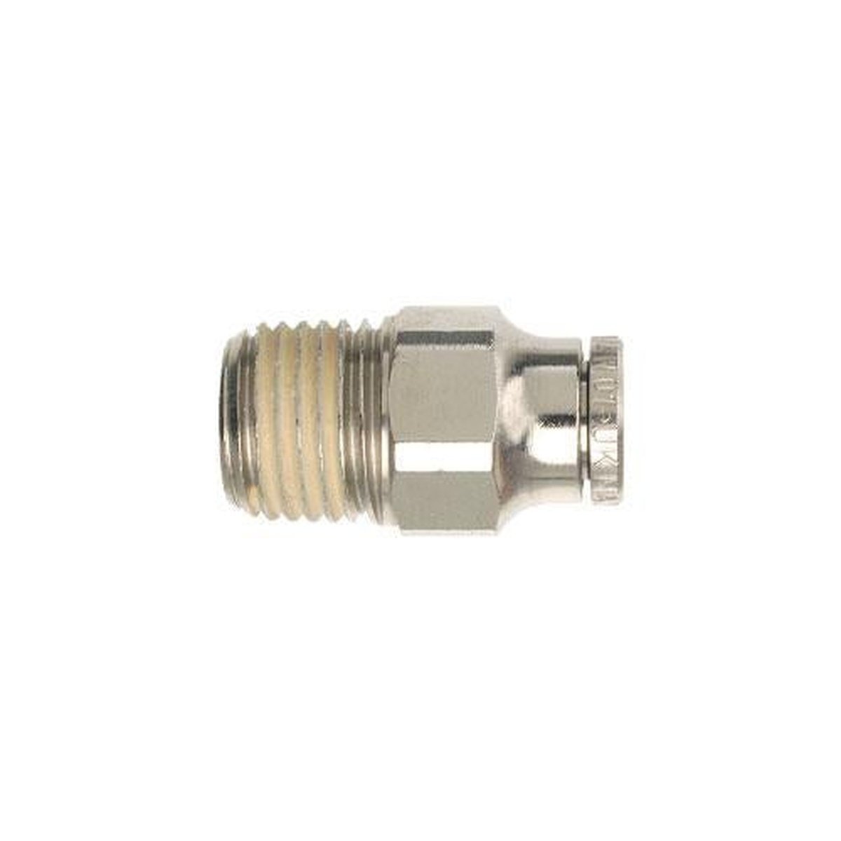 TubeFit Pneufit Push-In Fitting Brass 1/4" BSPT x 1/4" Hose 20003-0404