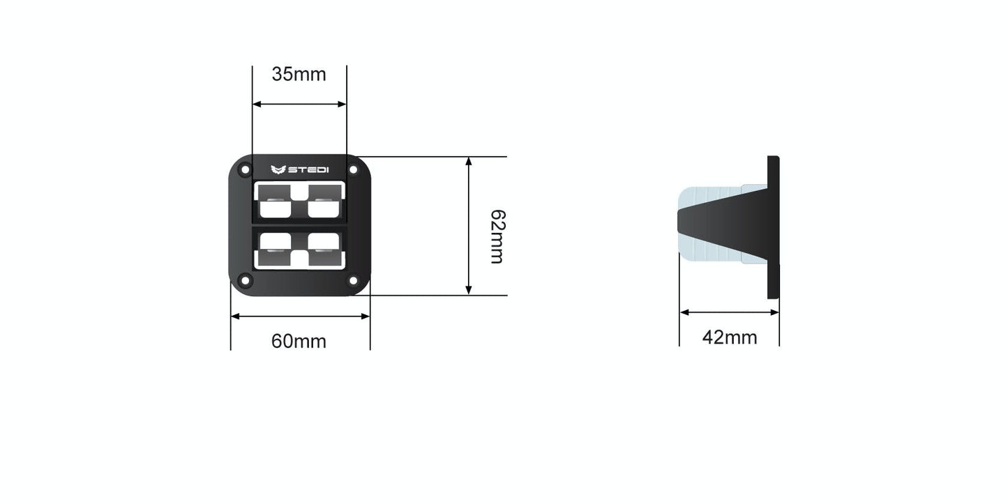 STEDI Twin Anderson Style Flush Mount ANDTWINFLSH