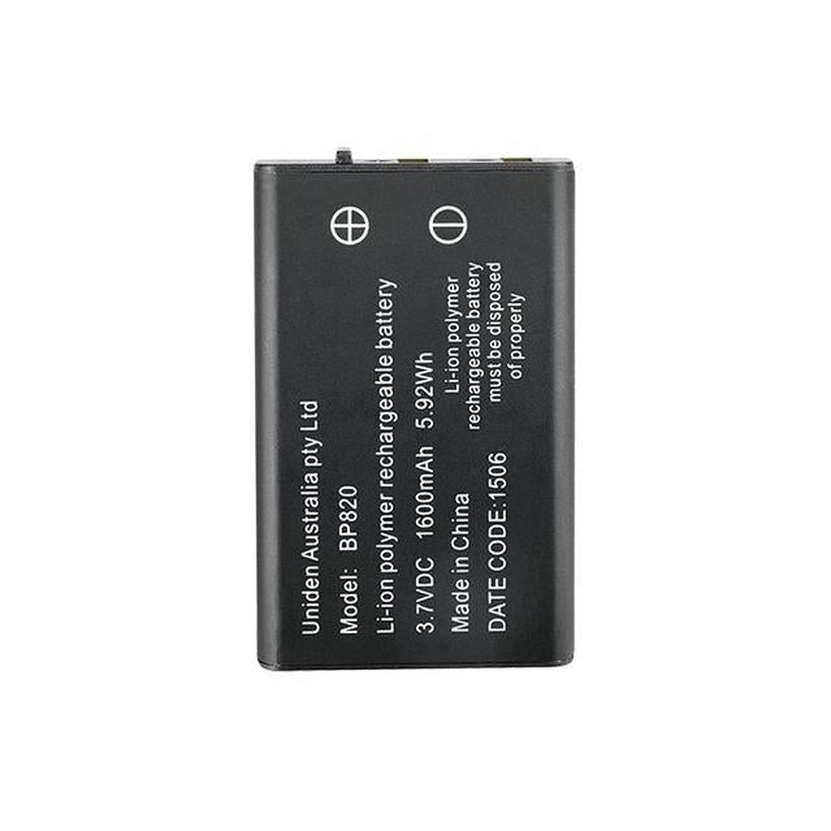 Uniden Li-Ion Polymer Rechargeable Battery For The UH810/UH820 Series UHF Radios