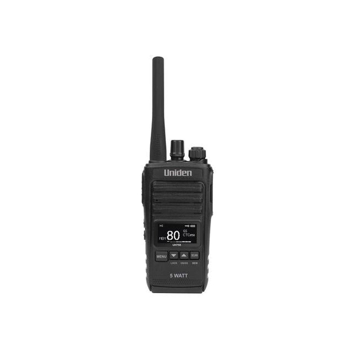 Uniden 5 Watt UHF Splashproof CB Handheld Radio - Deluxe Pack UH755-2DLX