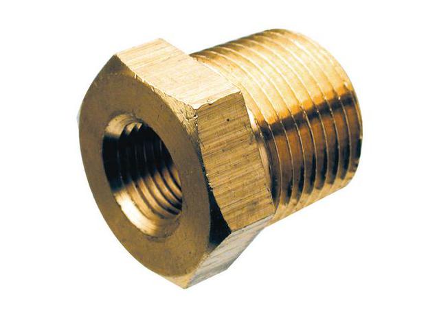 VDO Adaptor Brass Internal Thread 1/8in.-27NPTF - External Thread 1/4in.-18NPTF 20mm Long 320.050
