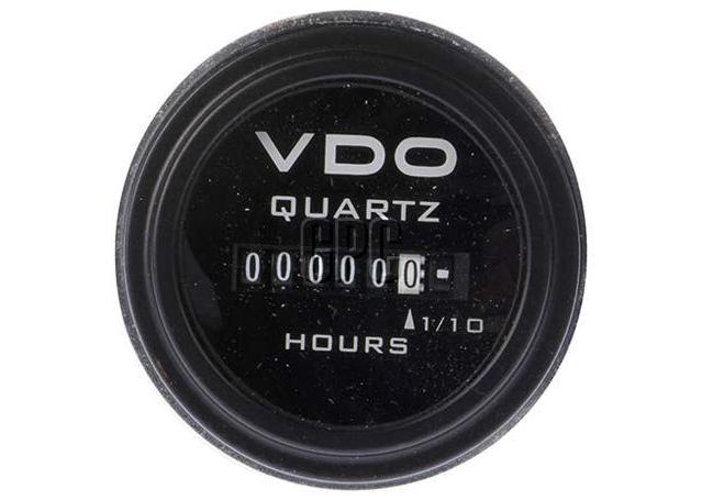 VDO Analogue Hour meter Counter-Type w/Ops Ind 52mm 10/80V Black Bezel 331.600