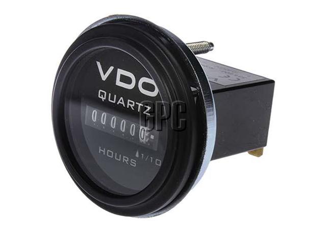 VDO Analogue Hour meter Counter-Type w/Ops Ind 52mm 10/80V Black Bezel 331.600